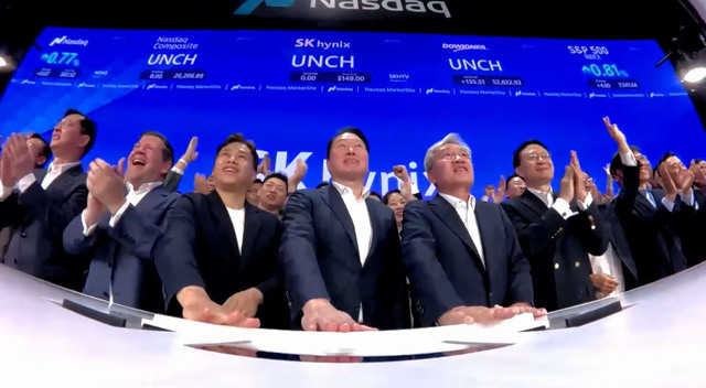 “웰컴 투 나스닥”… SK하이닉스, 美 증시 입성